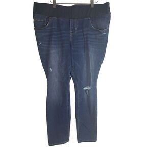 Old‎ Navy Maternity Jeans 16 Short Womens Plus Rockstar Low Panel Super Skinny